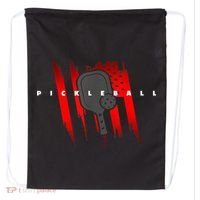 American Flag Pickleball Apparel Pickleball Drawstring Bag thumb 0