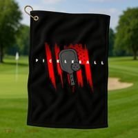 American Flag Pickleball Apparel Pickleball Golf Towel thumb 1