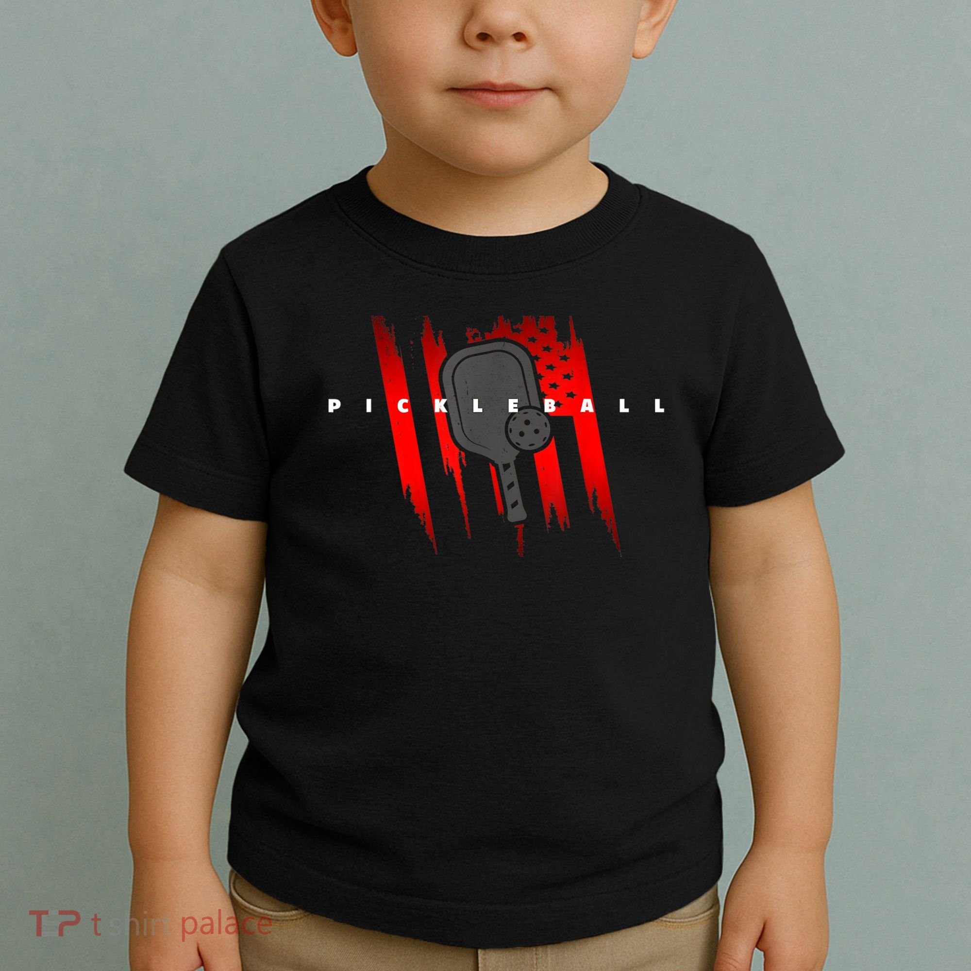 American Flag Pickleball Apparel Pickleball Toddler T-Shirt