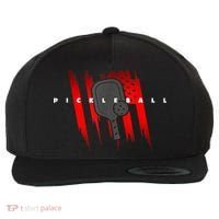American Flag Pickleball Apparel Pickleball Wool Snapback Cap thumb 0