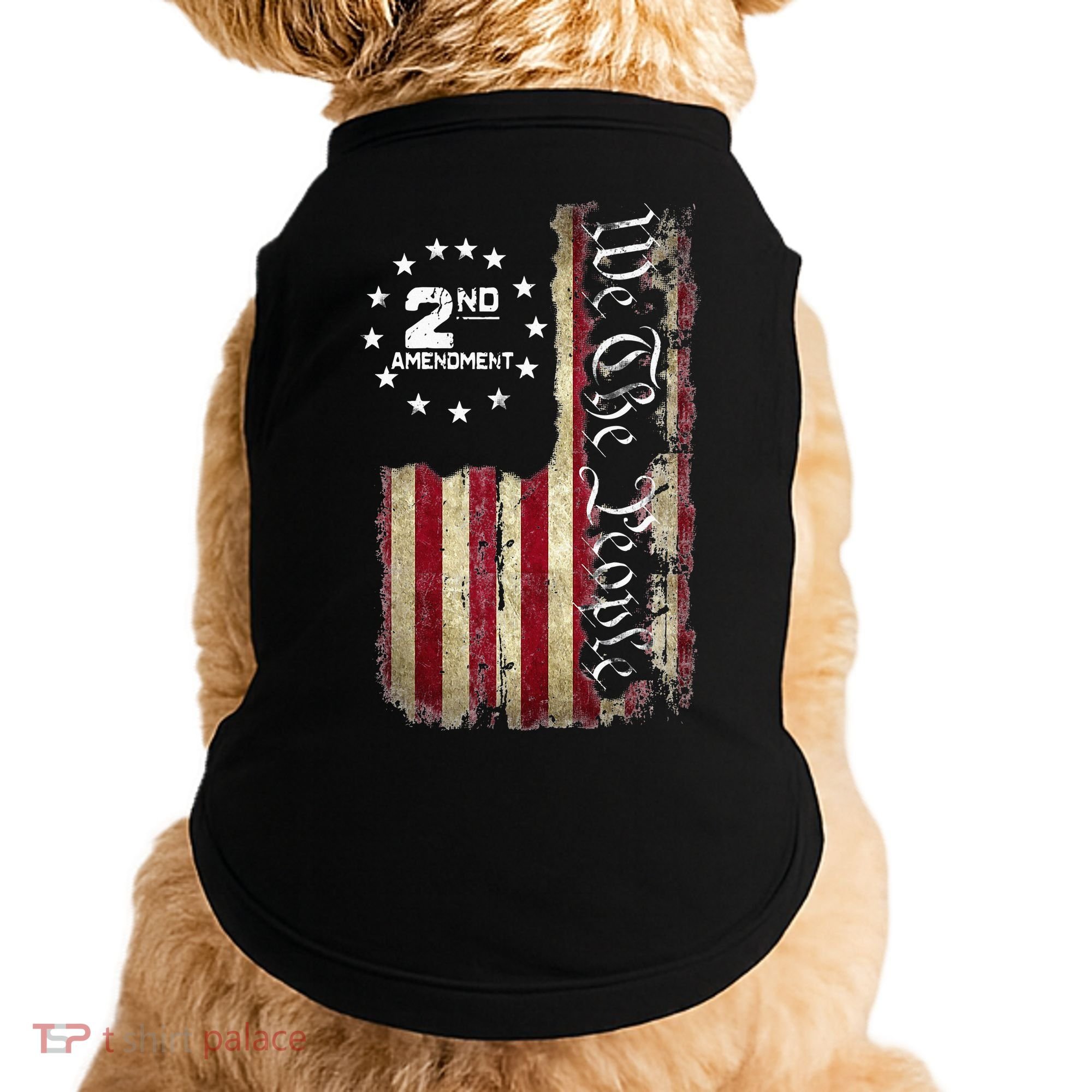 American Flag Patriotic We The People 2nd Amendment Doggie Tank