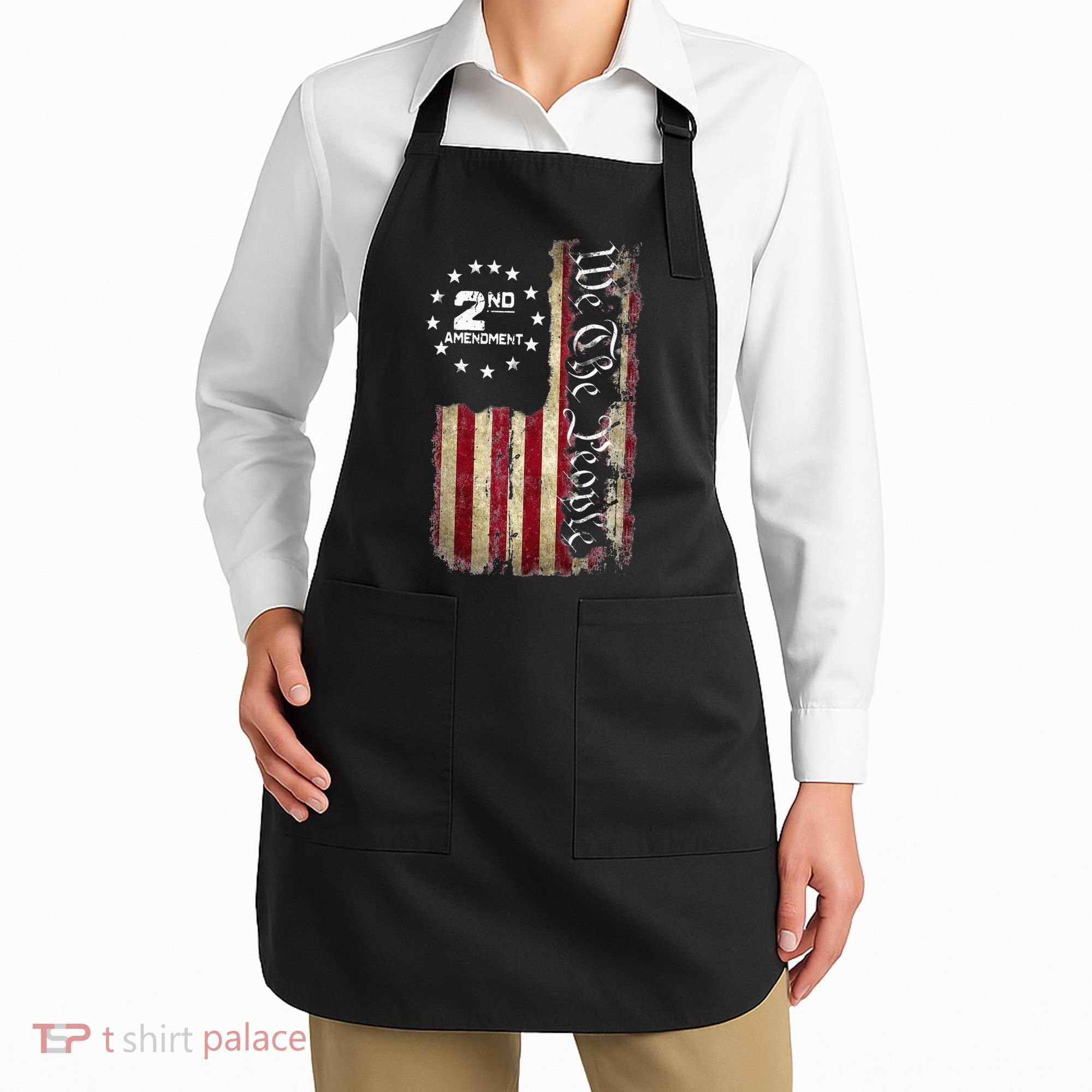American Flag Patriotic We The People 2nd Amendment Apron