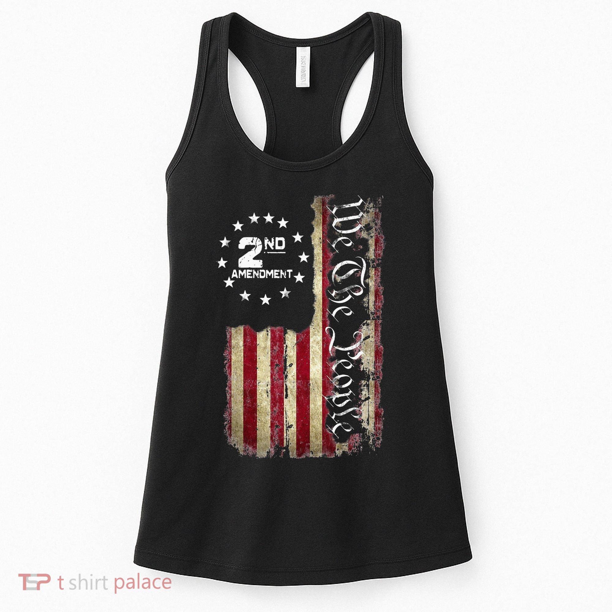 American Flag Patriotic We The People 2nd Amendment Women's Tank Top