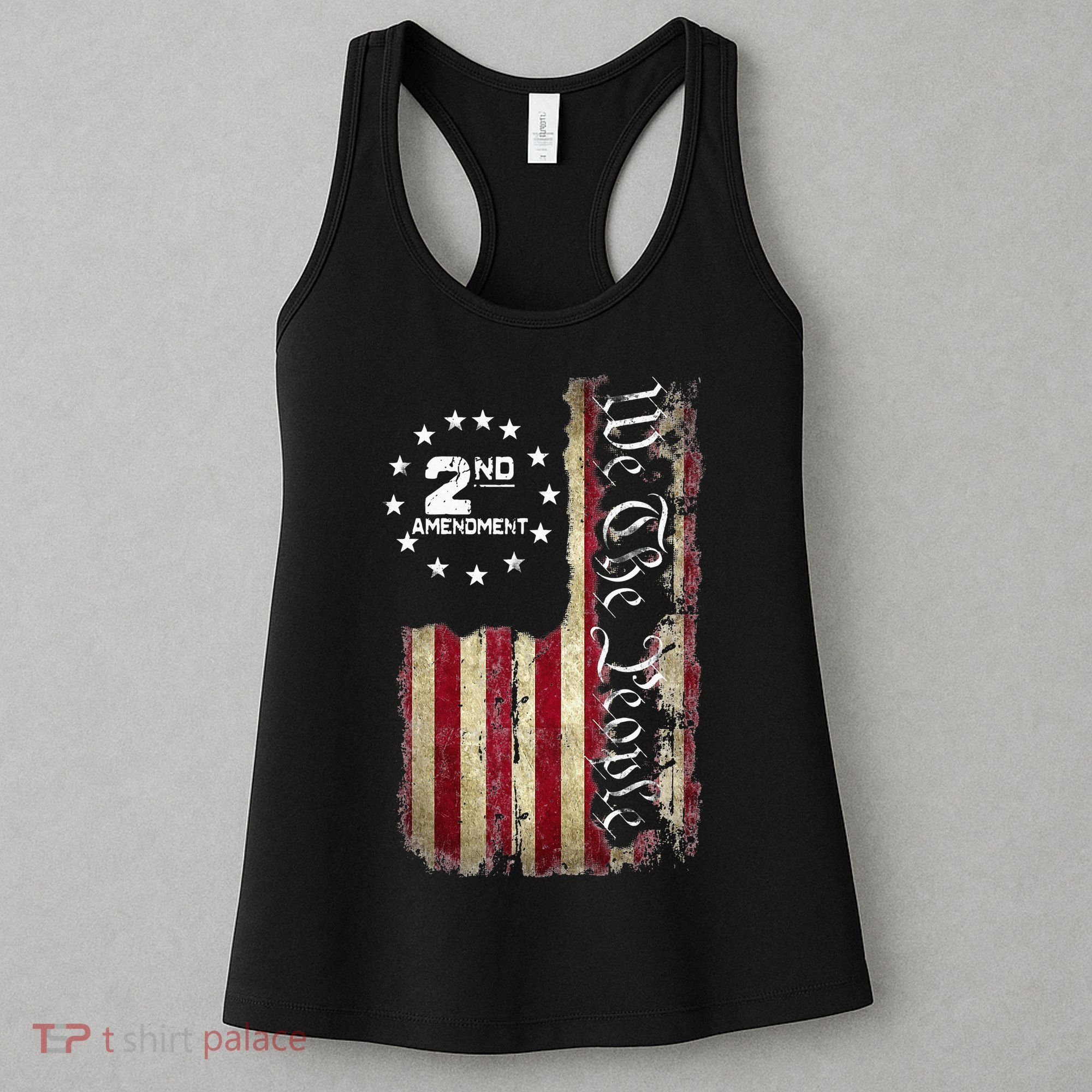 American Flag Patriotic We The People 2nd Amendment Women's Tank Top