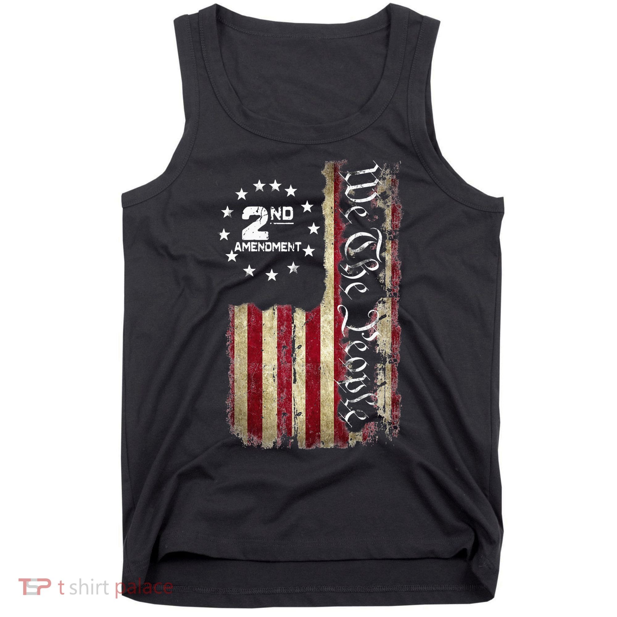 American Flag Patriotic We The People 2nd Amendment Tank Top