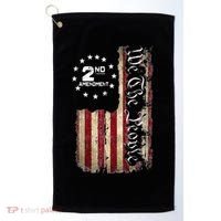 American Flag Patriotic We The People 2nd Amendment Golf Towel thumb 0