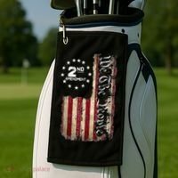 American Flag Patriotic We The People 2nd Amendment Golf Towel thumb 2