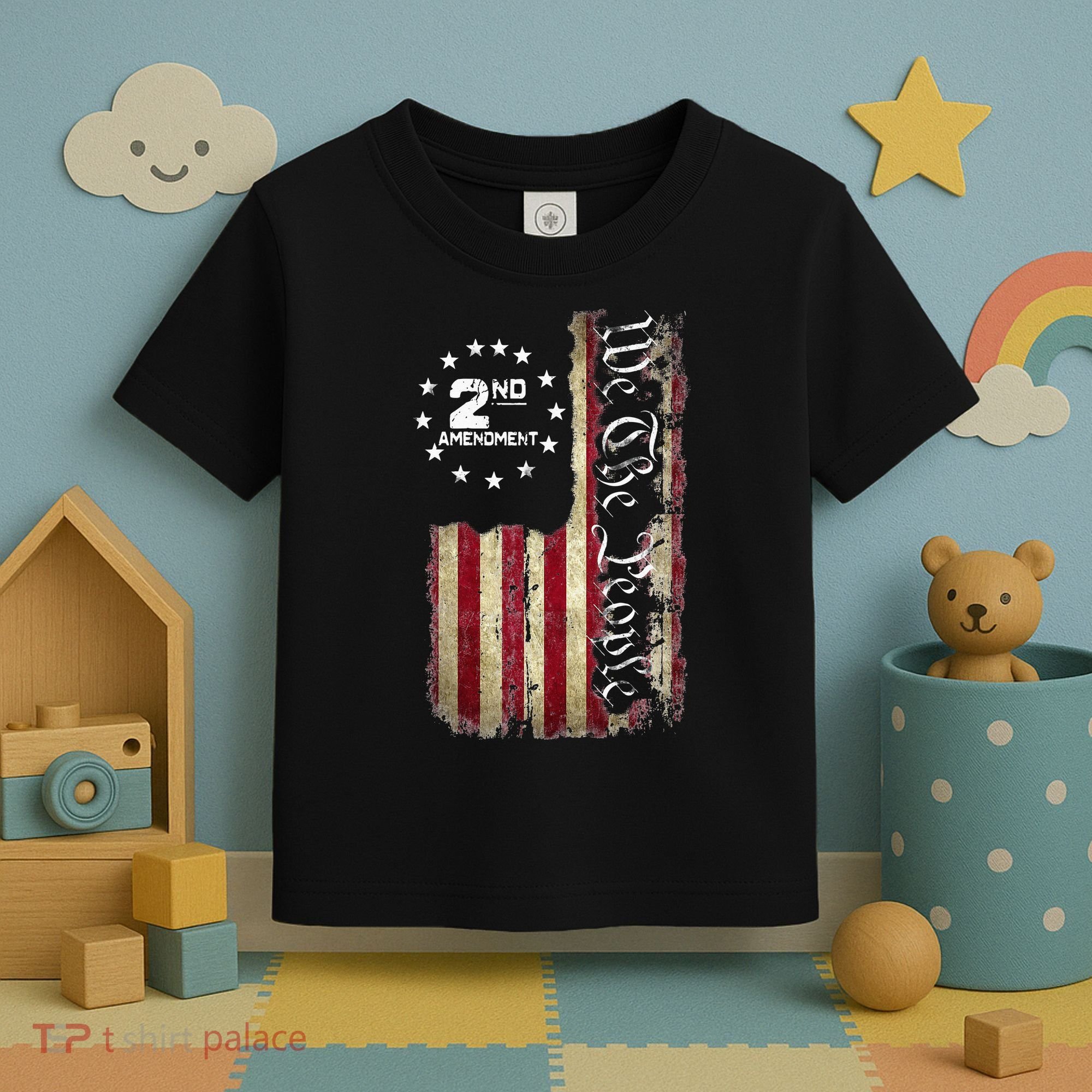 American Flag Patriotic We The People 2nd Amendment Toddler T-Shirt