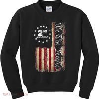 American Flag Patriotic We The People 2nd Amendment Kids Sweatshirt thumb 0