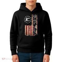 American Flag Patriotic We The People 2nd Amendment Kids Hoodie thumb 4