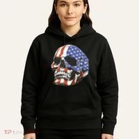 American Flag Patriotic Skull Hoodie thumb 5