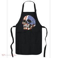 American Flag Patriotic Skull Apron thumb 0
