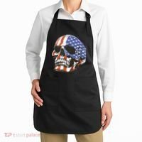 American Flag Patriotic Skull Apron thumb 2
