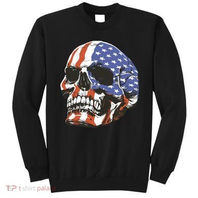 American Flag Patriotic Skull Sweatshirt