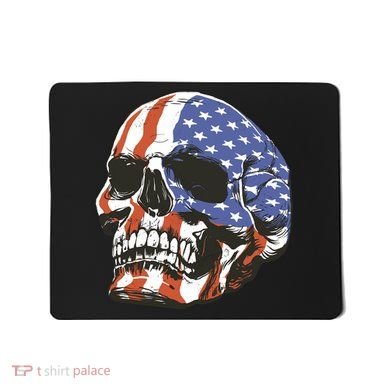 American Flag Patriotic Skull Mousepad