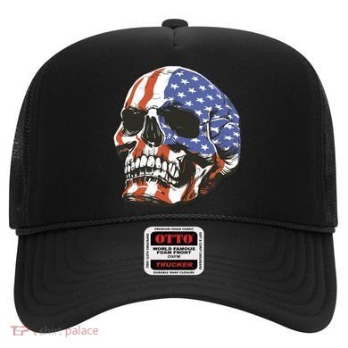 American Flag Patriotic Skull Hat