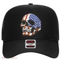 American Flag Patriotic Skull Hat thumb 0