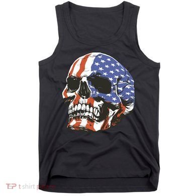 American Flag Patriotic Skull Tank Top