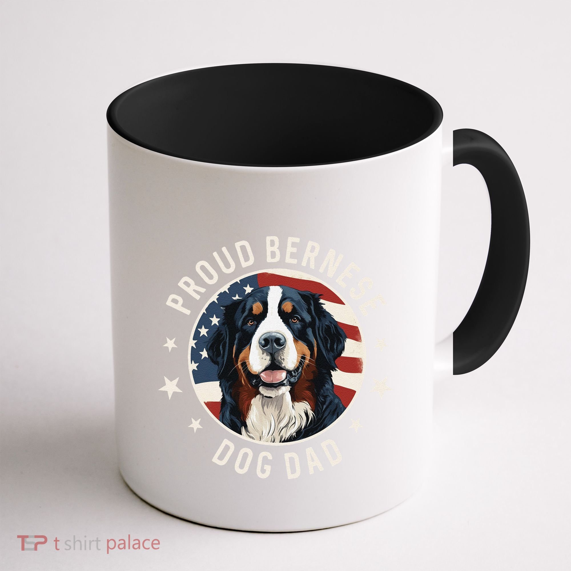 American Flag Proud Bernese Mountain Dog Dad Coffee Mug