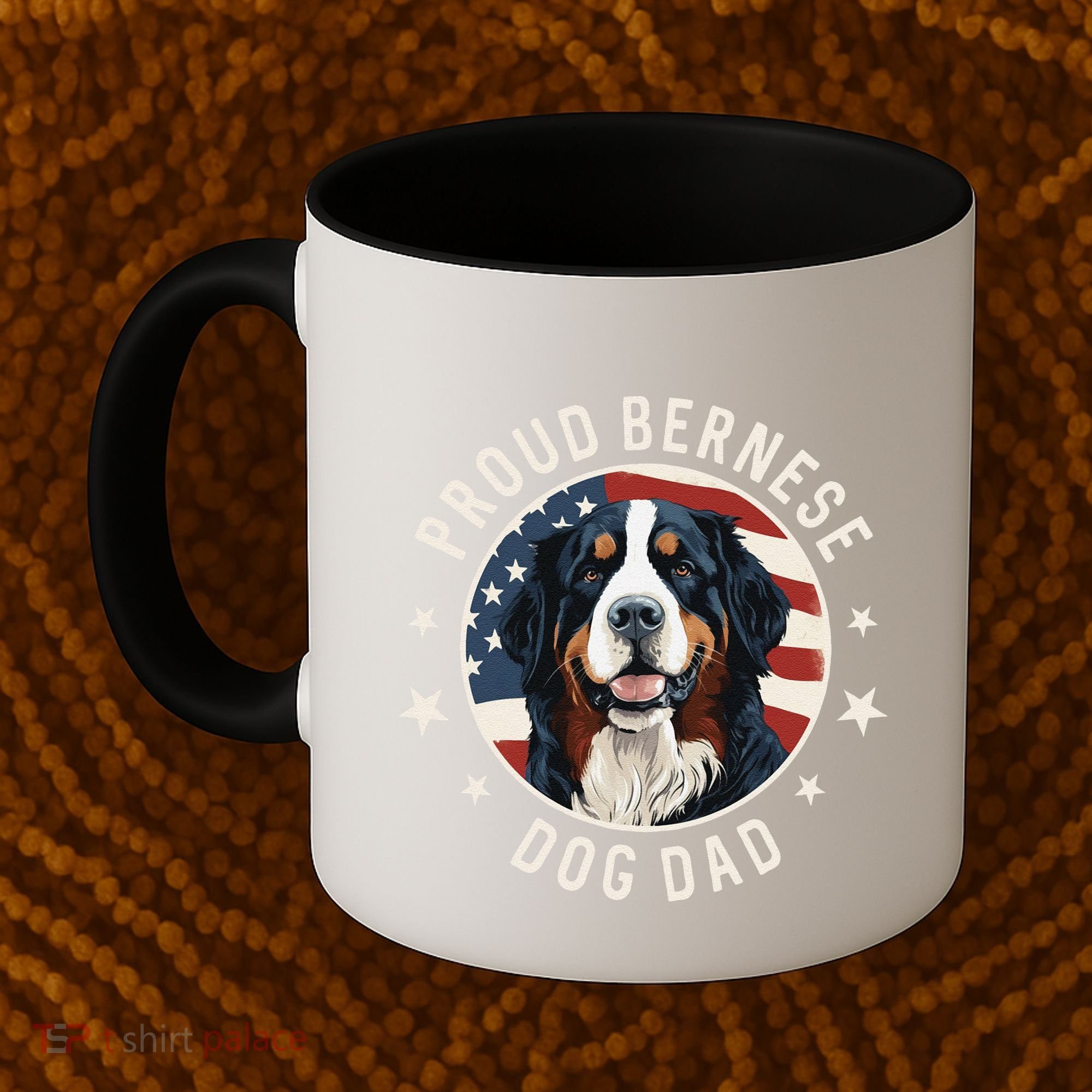 American Flag Proud Bernese Mountain Dog Dad Coffee Mug