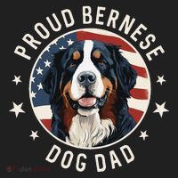 American Flag Proud Bernese Mountain Dog Dad Beanie thumb 2