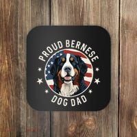 American Flag Proud Bernese Mountain Dog Dad Coaster thumb 0