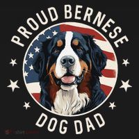 American Flag Proud Bernese Mountain Dog Dad Ornament thumb 1