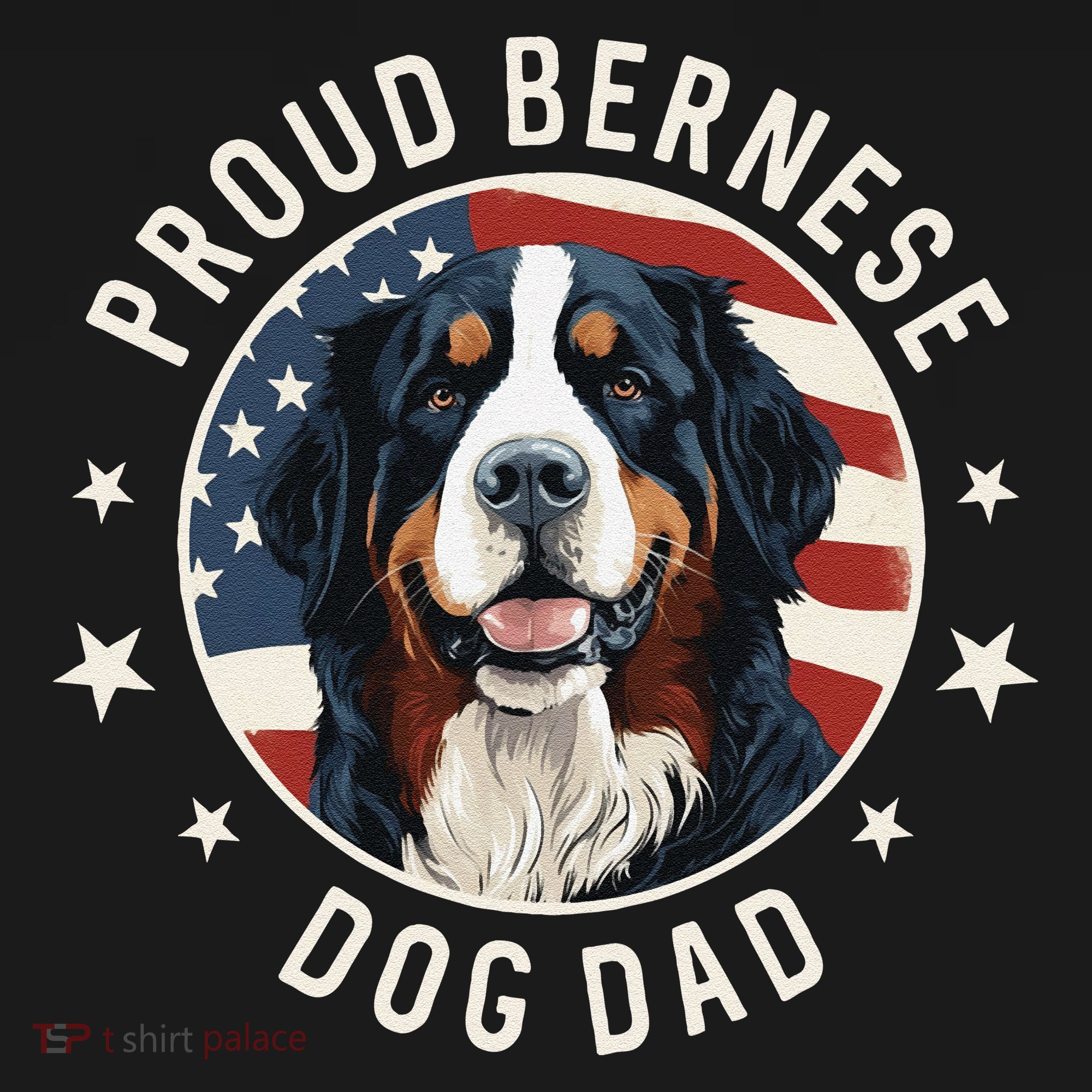 American Flag Proud Bernese Mountain Dog Dad Ornament