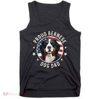 American Flag Proud Bernese Mountain Dog Dad Tank Top thumb 0