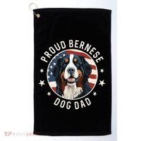 American Flag Proud Bernese Mountain Dog Dad Golf Towel thumb 0