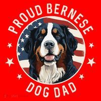 American Flag Proud Bernese Mountain Dog Dad Santa Hat thumb 1