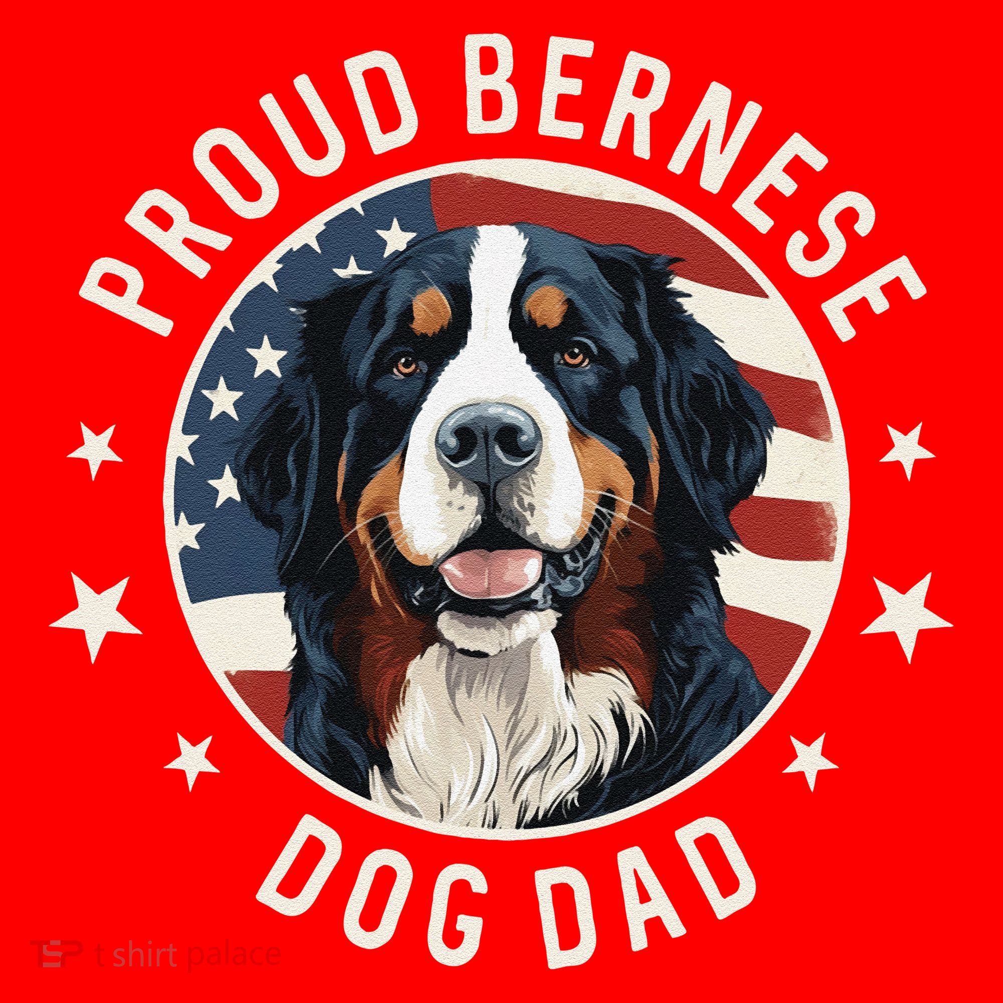 American Flag Proud Bernese Mountain Dog Dad Santa Hat