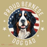 American Flag Proud Bernese Mountain Dog Dad Sweatshirt thumb 2