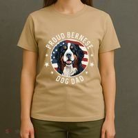 American Flag Proud Bernese Mountain Dog Dad T-Shirt thumb 4