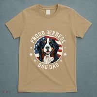 American Flag Proud Bernese Mountain Dog Dad T-Shirt thumb 5