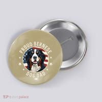 American Flag Proud Bernese Mountain Dog Dad Button thumb 0