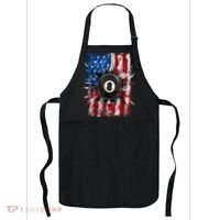 American Flag Pool Snooker Billiards Player 8 Ball Usa Gift Apron thumb 0