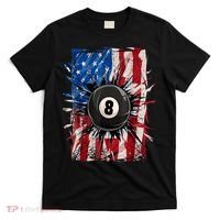 American Flag Pool Snooker Billiards Player 8 Ball Usa Gift T-Shirt thumb 0