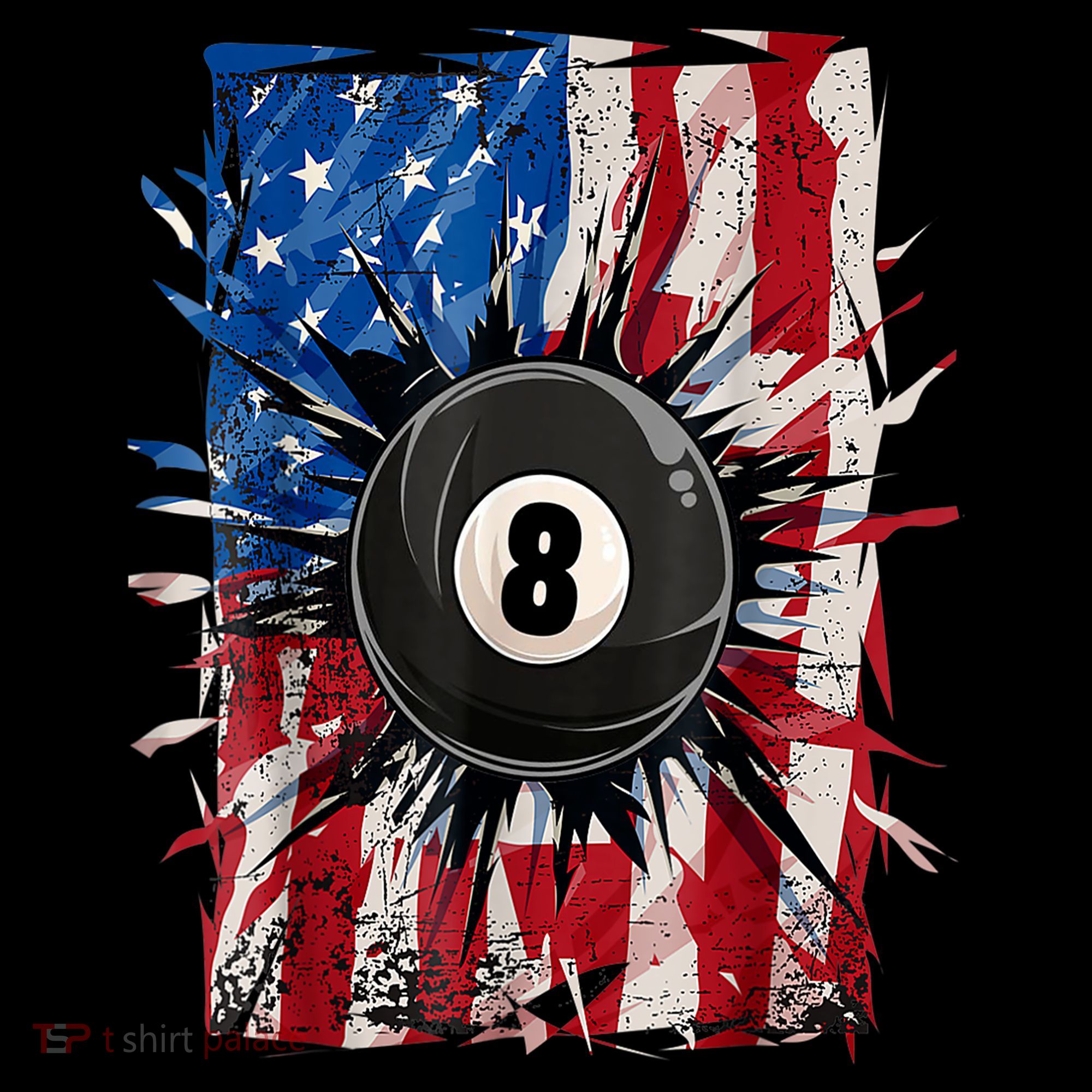 American Flag Pool Snooker Billiards Player 8 Ball Usa Gift Coffee Mug