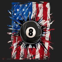 American Flag Pool Snooker Billiards Player 8 Ball Usa Gift Beanie thumb 2