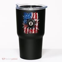 American Flag Pool Snooker Billiards Player 8 Ball Usa Gift Tumbler thumb 0
