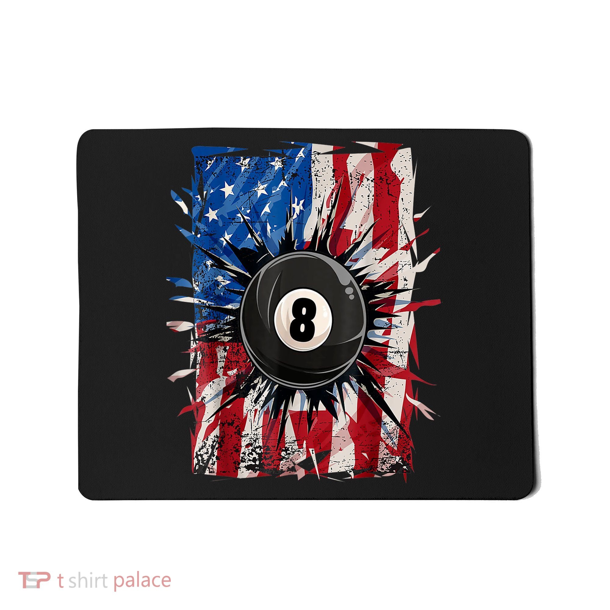 American Flag Pool Snooker Billiards Player 8 Ball Usa Gift Mousepad