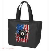 American Flag Pool Snooker Billiards Player 8 Ball Usa Gift Tote Bag thumb 3