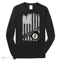 American Flag Pool Table Billiard 8 Ball Wear Long Sleeve Shirt thumb 0