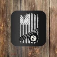 American Flag Pool Table Billiard 8 Ball Wear Coaster thumb 0
