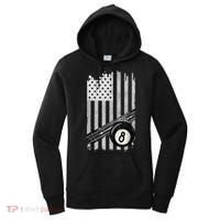 American Flag Pool Table Billiard 8 Ball Wear Women's Hoodie thumb 0