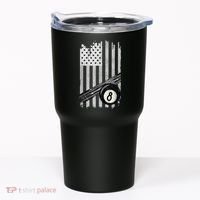 American Flag Pool Table Billiard 8 Ball Wear Tumbler thumb 0