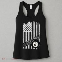 American Flag Pool Table Billiard 8 Ball Wear Women's Tank Top thumb 3