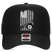 American Flag Pool Table Billiard 8 Ball Wear Hat thumb 0