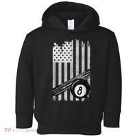 American Flag Pool Table Billiard 8 Ball Wear Toddler Hoodie thumb 0